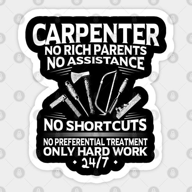 Carpenter/Joiner/Cabinetmaker/Gift/Present Sticker by Krautshirts